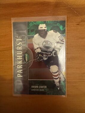 Parkhurst White and Green Edmonton Oilers Hockey Card